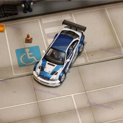 Pre-sale 1:64 Ghost Player BMW E46 M3 GTR NFS Openable Rear Trunk Manga Paint