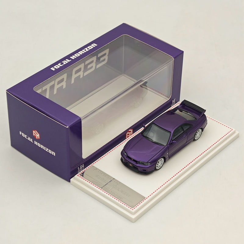 1/64 FH Skyline GTR R33 BCNR33 Racing Sport Purple Diecast Models Car Collection