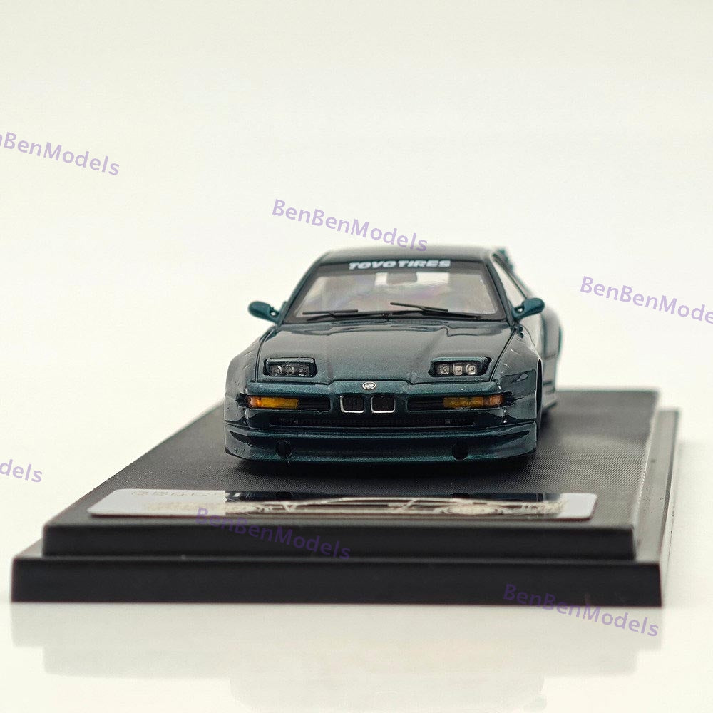 Rhino Model RM 1/64 BMW 850CSi E31 Coupe WideBody Sport Model Diecast Green