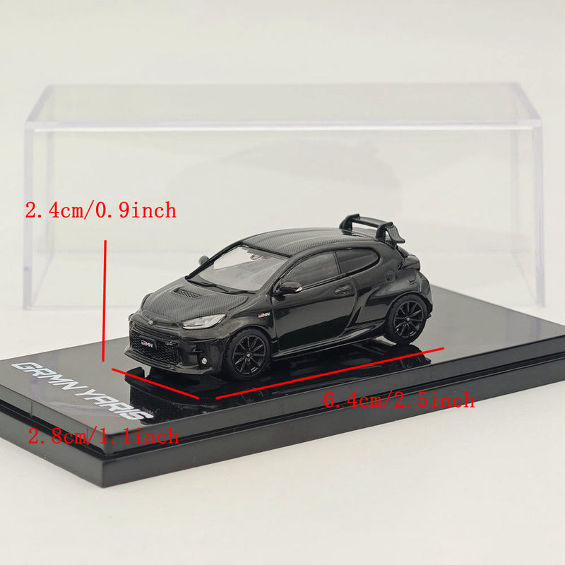 Hobby Japan 1:64 Toyota GRMN YARIS Circuit Package Precious Black Pearl HJ643024CBK Diecast Models Car Collection