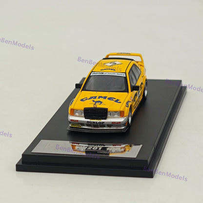 1/64 DCM 190E W201 #3 Camel Yellow Modified Diecast Metal Car