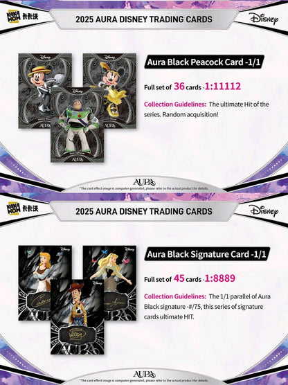 Original KAKAWOW 2025 AURA Disney Trading Cards AURA SERIES NEWY LAUNCHED Card