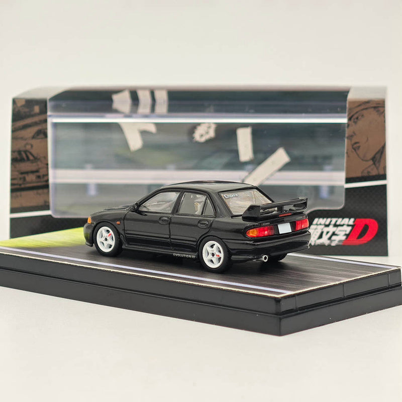 Hobby Japan 1/64 Mitsubishi Lancer RS Evolution III INITIAL D Black HJ643010D Diecast Models Car Limited Collection