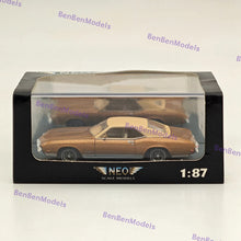 1/87 NEO SCALE MODELS Buick Riviera GS Voiture en résine Collection limitée Or 