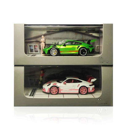 MODEL-J 1:64 911 992 GT3 RS Christmas Scene Diecast Toys Car Models Miniature Hobby Collection Gifts