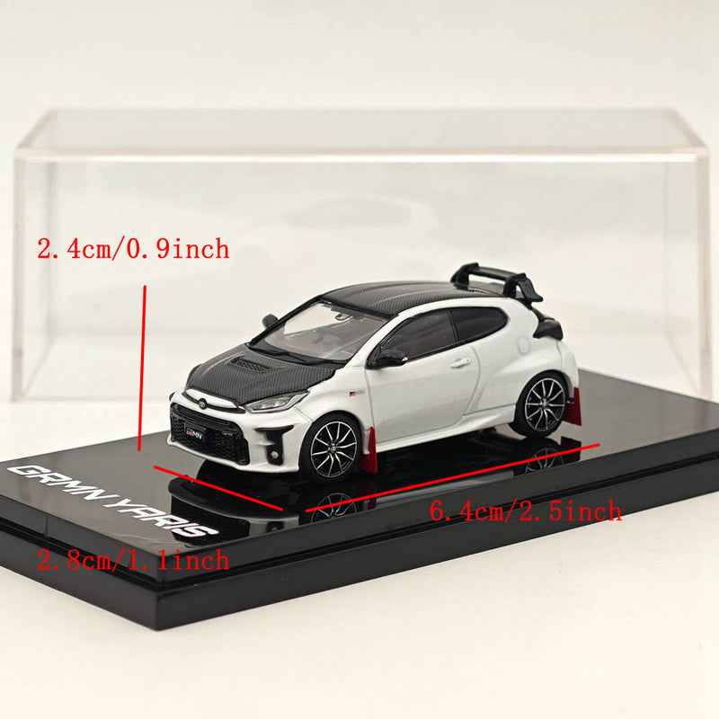 Hobby Japan 1:64 Toyota GRMN YARIS Rally Pacakge with GR PARTS Platinum White Pearl Mica HJ643024RPW Diecast Models Car Collection