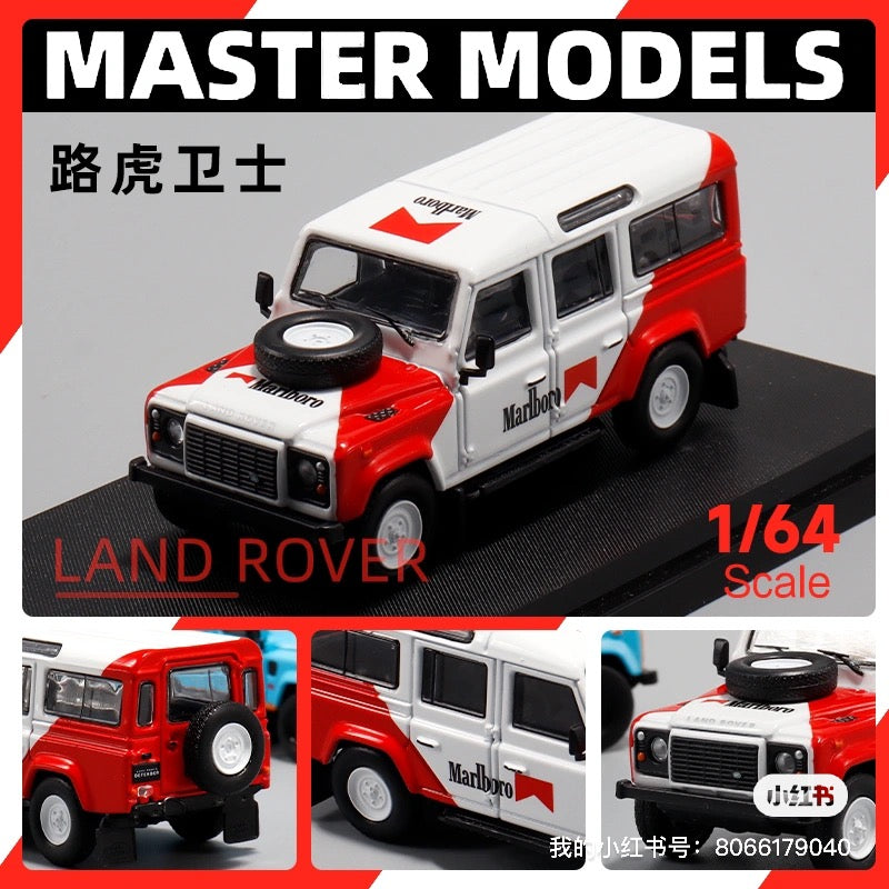 Master 1:64 Land Rover Defender 110 Diecast Toys Car Models Miniature Hobby Collectible Gifts With Accessories