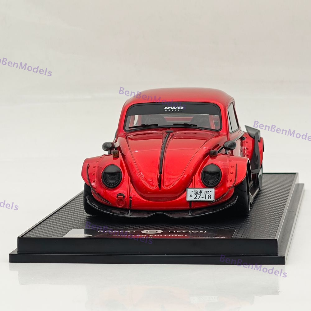 1/18 Volkswagen VW Beetle Wide Body Coca-Cola RWB Robert Design Resin Car Red
