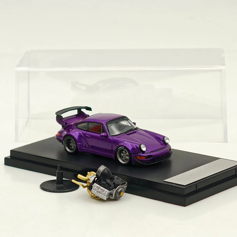 STREET WARRIOR SW 1:64 RWB 964 Purple Classic Sports Model Diecast Metal Car Limited Collection