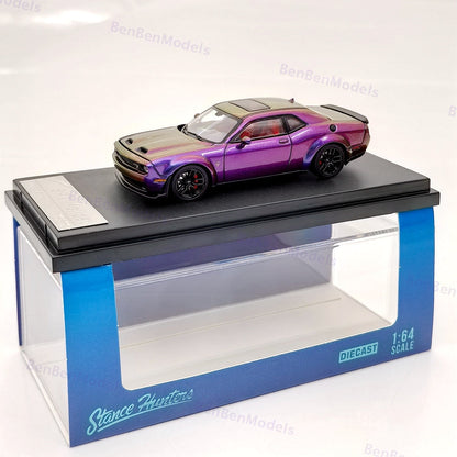 Stance Hunters 1:64 gradient purple Dodge SRT Hellcat Muscle Sports Diecast Metal Car US In stock