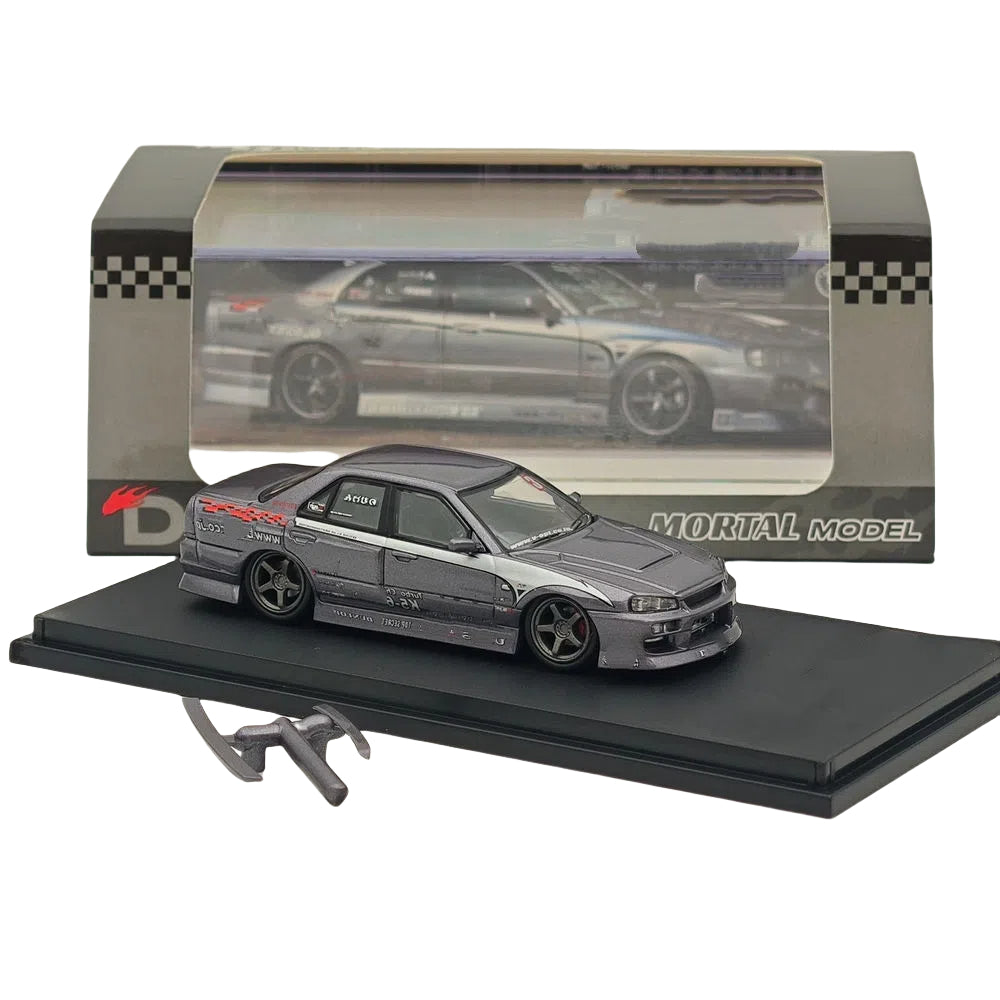 MORTAL 1:64 BLITZ D1 SKYLINE ER34 URAS K5-660R MODEL-J STYLE Drift Car Edition Miniature Diecast Toys Car Models Hobby Collection Gifts