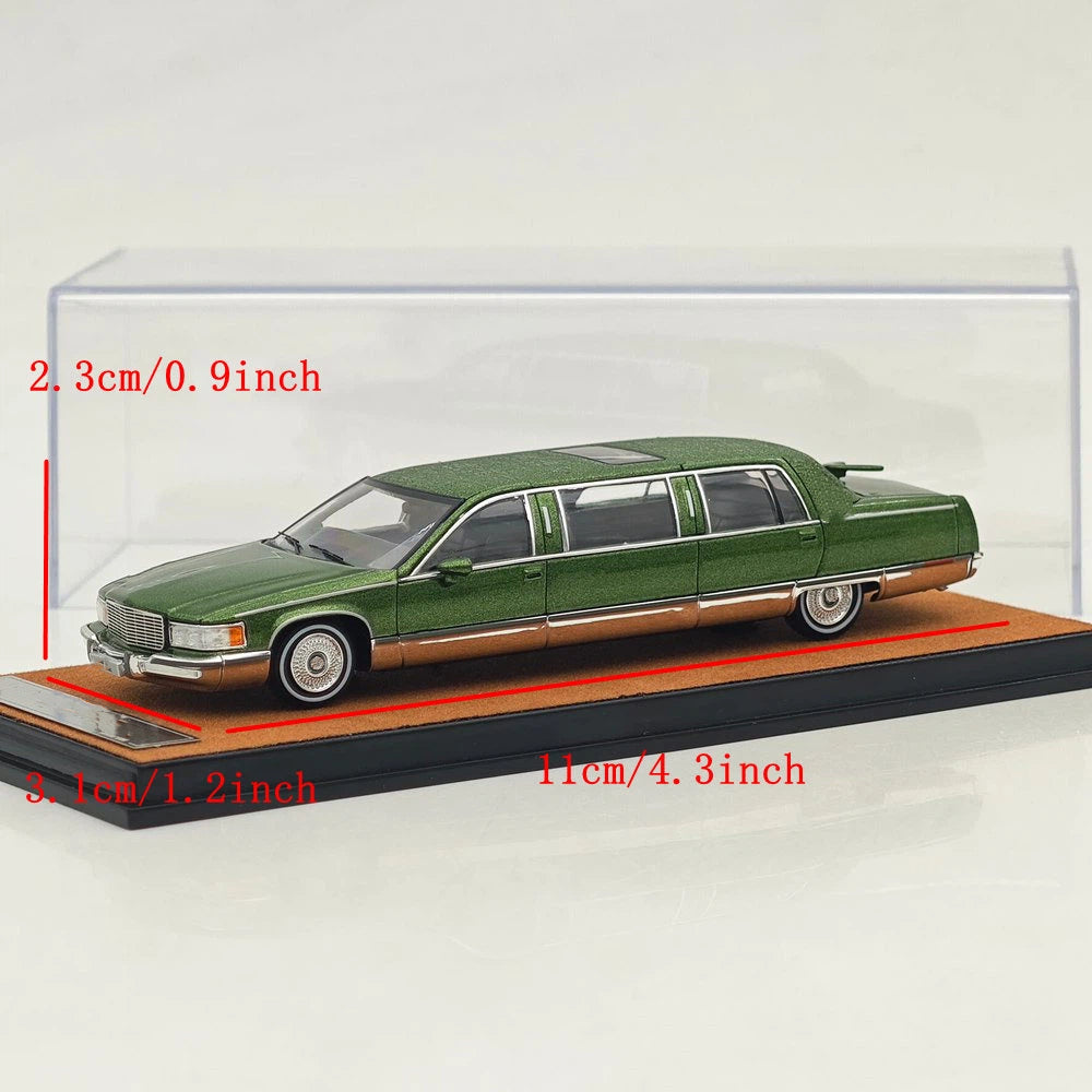 XiaoGuang 1:64 Fleetwood Limousine Green Diecast Collectible Model Car