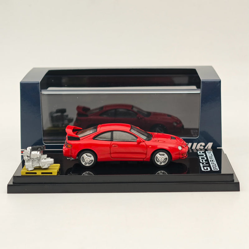 1/64 Hobby Japan Toyota CELICA GT-FOUR WRC Edition (ST205) w/ Engine HJ641064AR Red Diecast Models Car Collection Auto Toys Gift