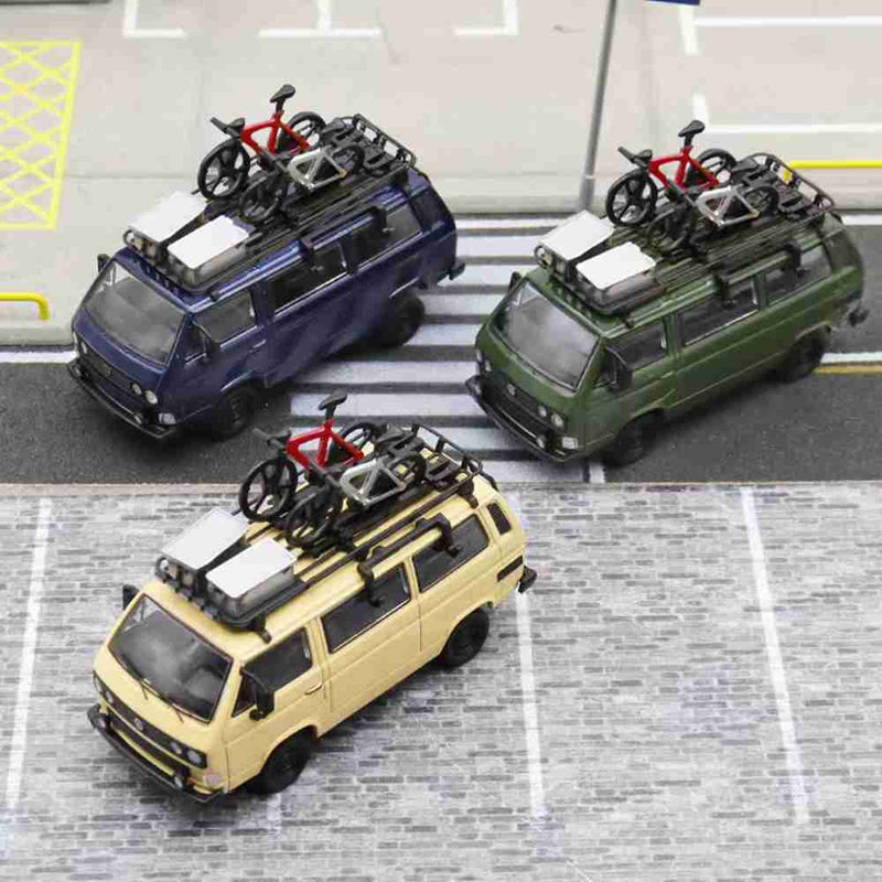 Master 1:64 Porsche B32 & VW T3 Multivan 1985 Van With Accessories Diecast Toys Car Models Miniature Hobby Exquisite Gifts