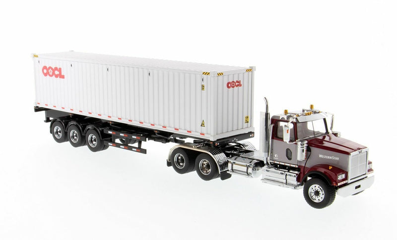 DM 1:50 71064 Western Star 4900 SF Day Cab 40ft Container OOCL Diecast Truck