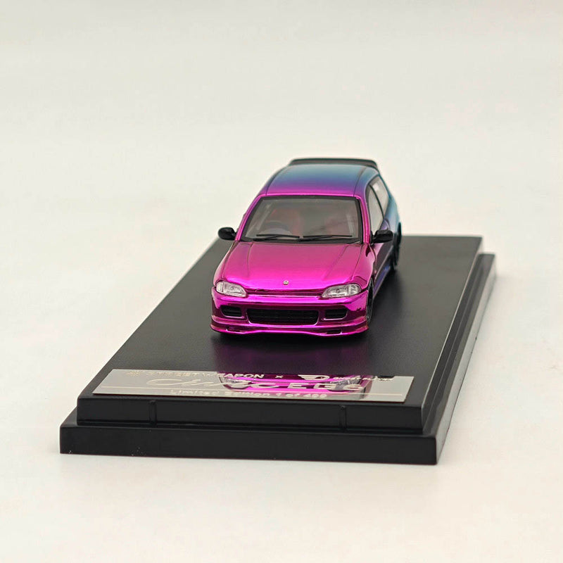 1/64 STREET WEAPON Honda Civic EG6 Purple Diecast Models Car Toy Limited 500