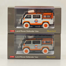 Master 1:64 pour Land Rover Defender Van Gulf Vernis Jouets moulés sous pression Modèles de voitures Miniature Hobby Cadeaux de collection 