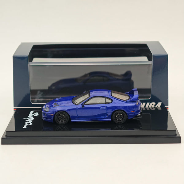 Hobby Japan 1/64 Toyota SUPRA (JZA80) JDM CUSTOMIZED VERSION BLUE MICA METALIC HJ644042BL Diecast Models Car Collection