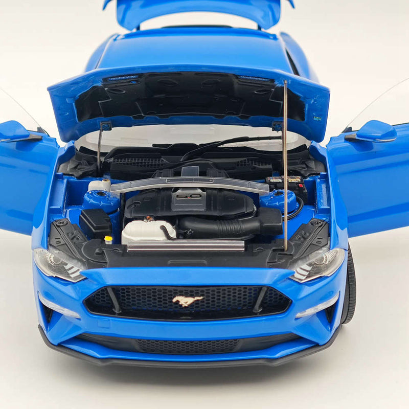 DM 1/18 Scale Model Replicas Ford Mustang GT 2019 Blue RHD Diecast Car Miniature Hobby Gifts