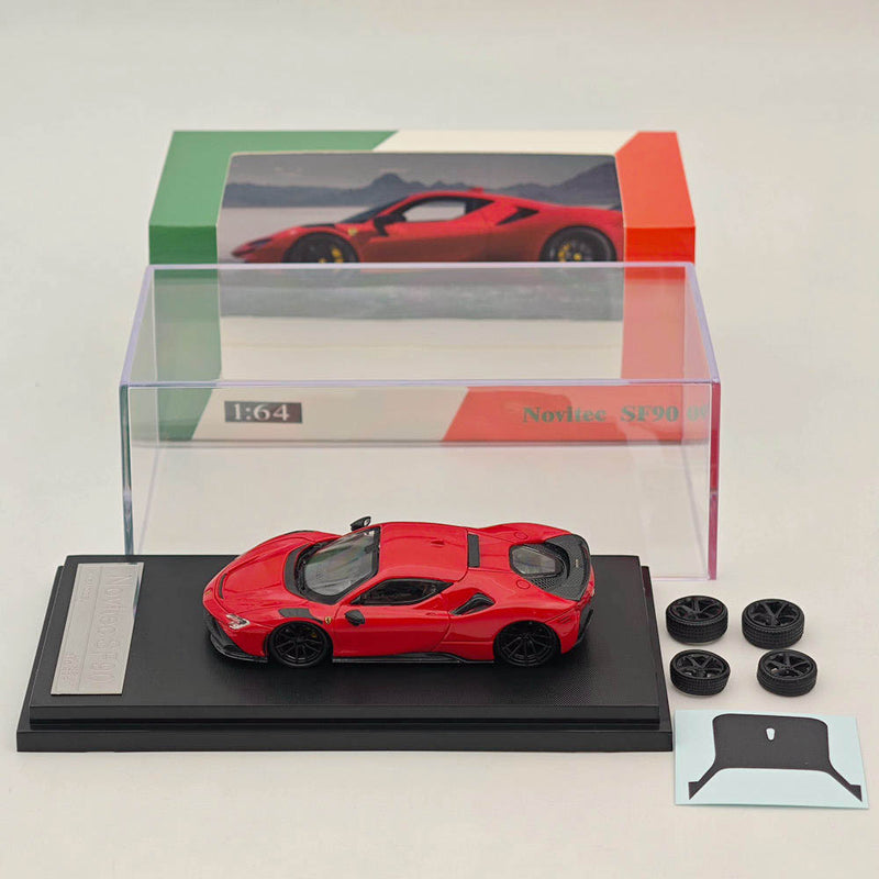 Fine model 1:64 Scale Novitec Ferrari SF90 Diecast Models Car Collections Red