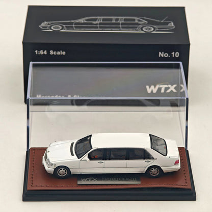 WTX 1 64 W140 S600 Stretch Limousine Black Diecast Model Collectible Display Car