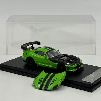 Hone Model 1/64 Viper MK3 ACR Magnetic Hood Racing Sports Diecast Model Car