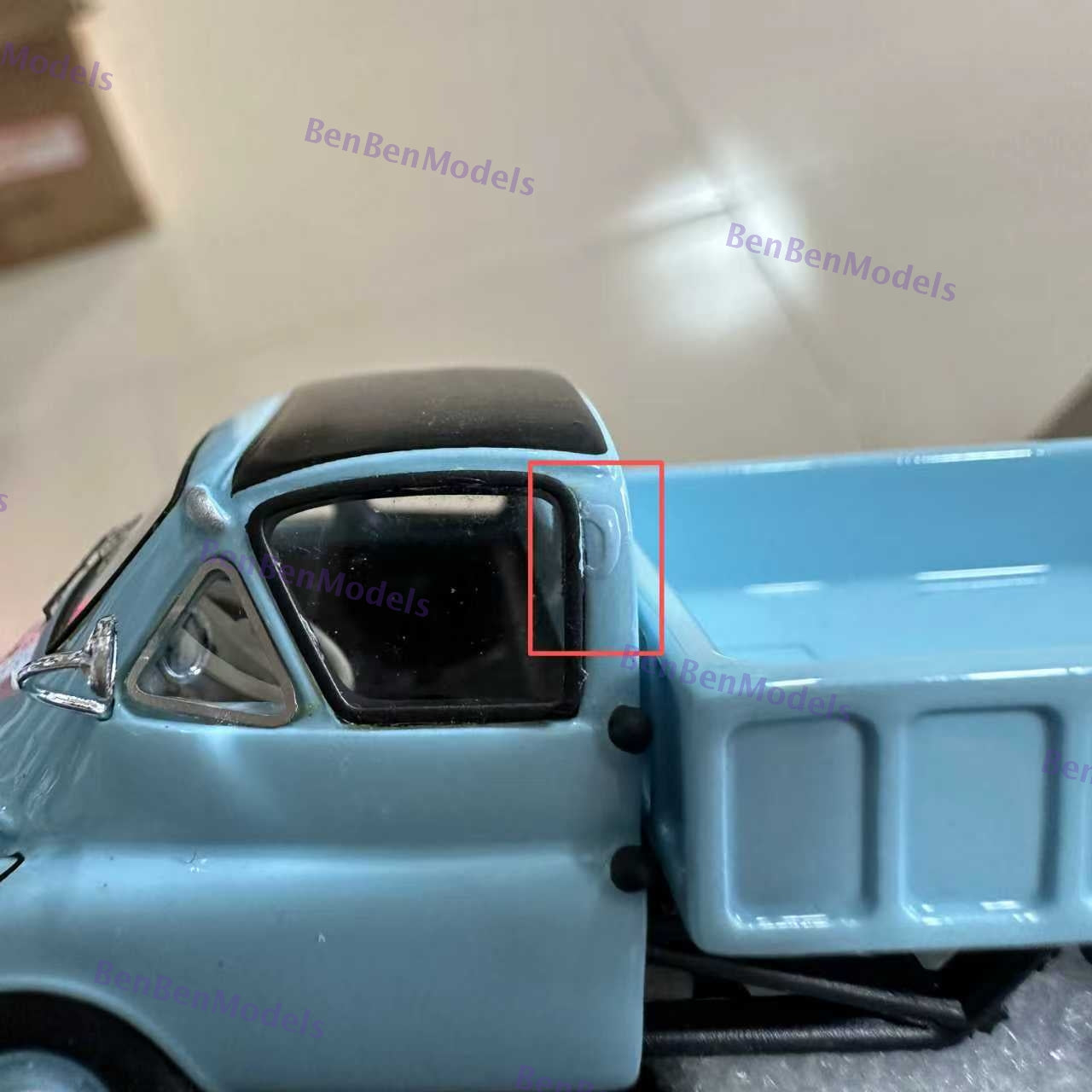 1/43 Matrix Isetta Autocaro Light Blue Small Transport Pickup Model Used