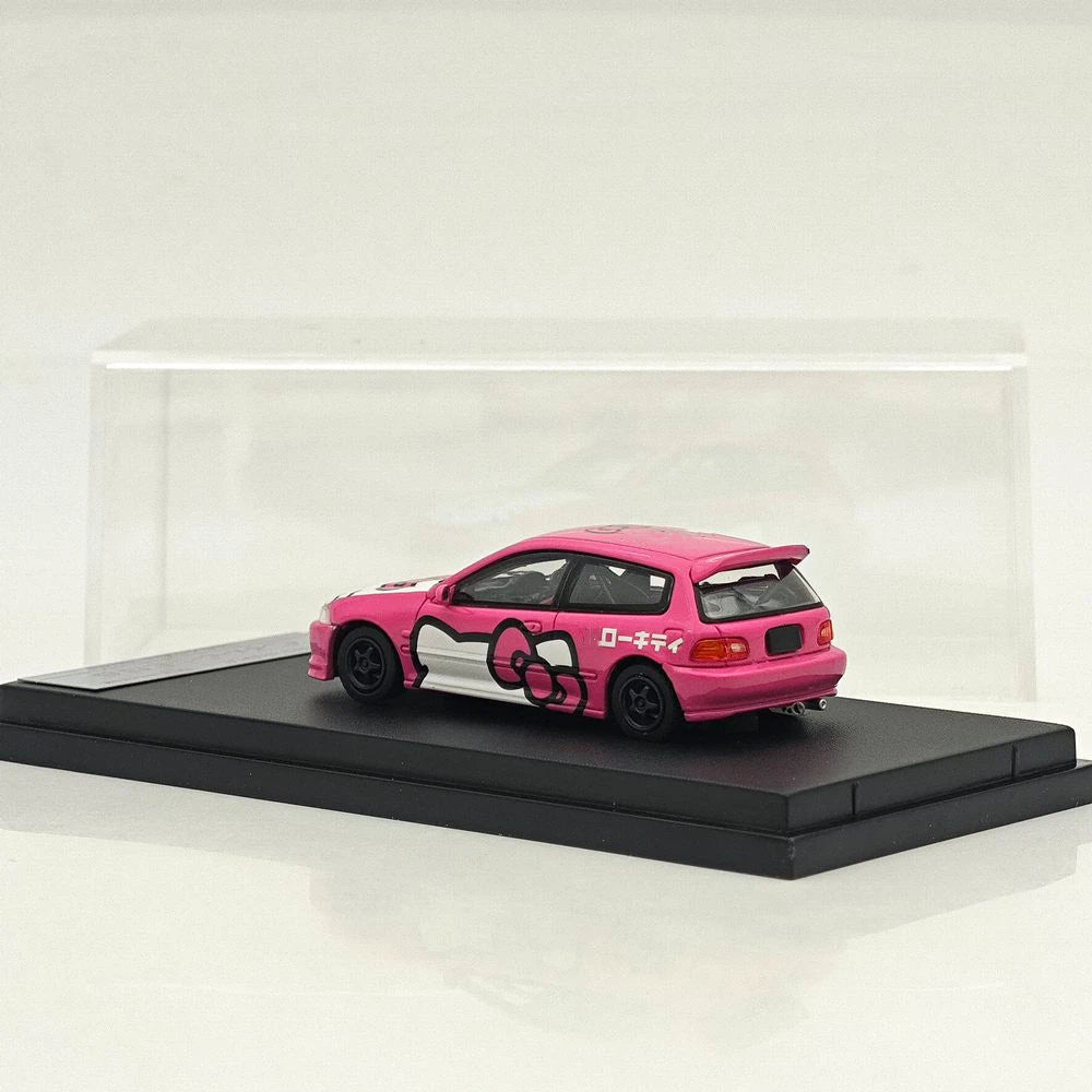 Street Weapon SW 1:64 EG6 Hatchback Sports Model Pink JDM Classic Diecast Metal Car Limited Edition