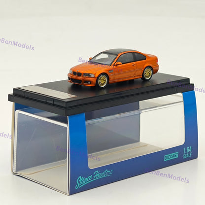 1:64 SH M3 E46 Orange Carbon Top Coupe Racing Sports Model Diecast Metal Car