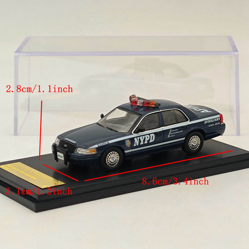 Rollin 1:64 Ford CV NYPD/LAPD Police Car Victoria Crown Diecast Toys Car Models Miniature Hobby Collectible Gifts