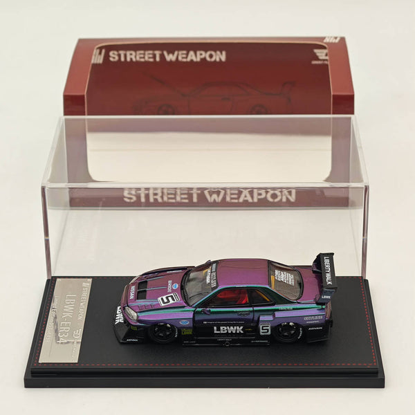 1/64 Street Weapon NISSAN GT-R ER34 #5 LBWK Green Diecast Models Car Collection