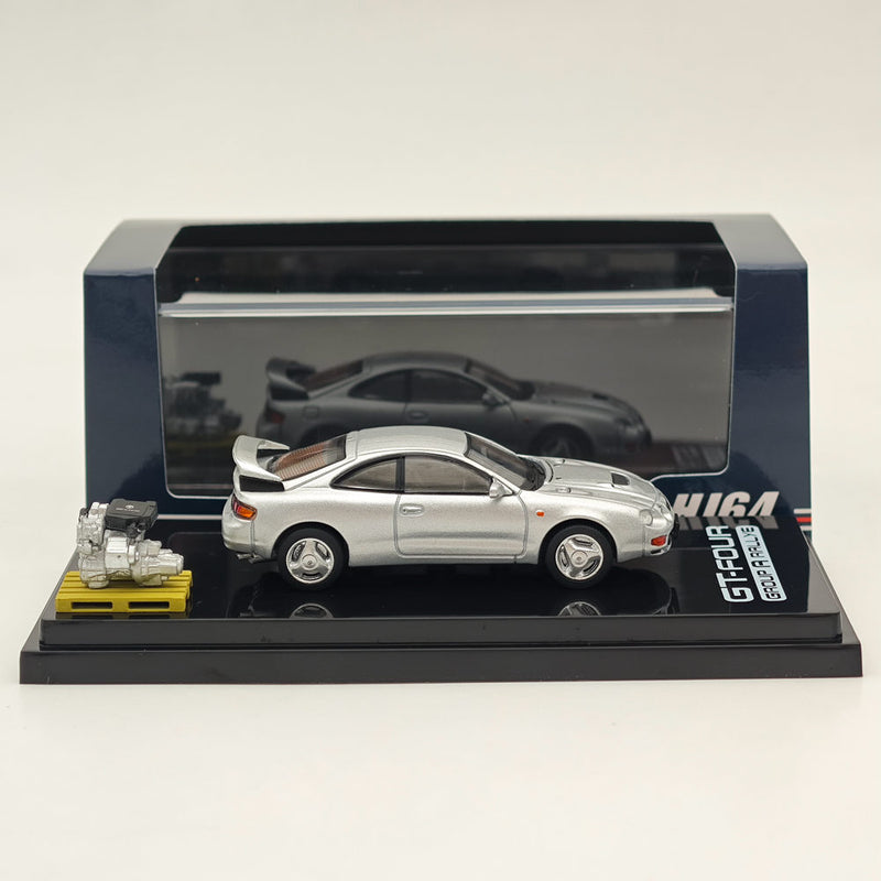 1/64 Hobby Japan Toyota CELICA GT-FOUR WRC Edition (ST205) w/ Engine HJ641064AS Silver Diecast Models Car Collection Auto Toys Gift