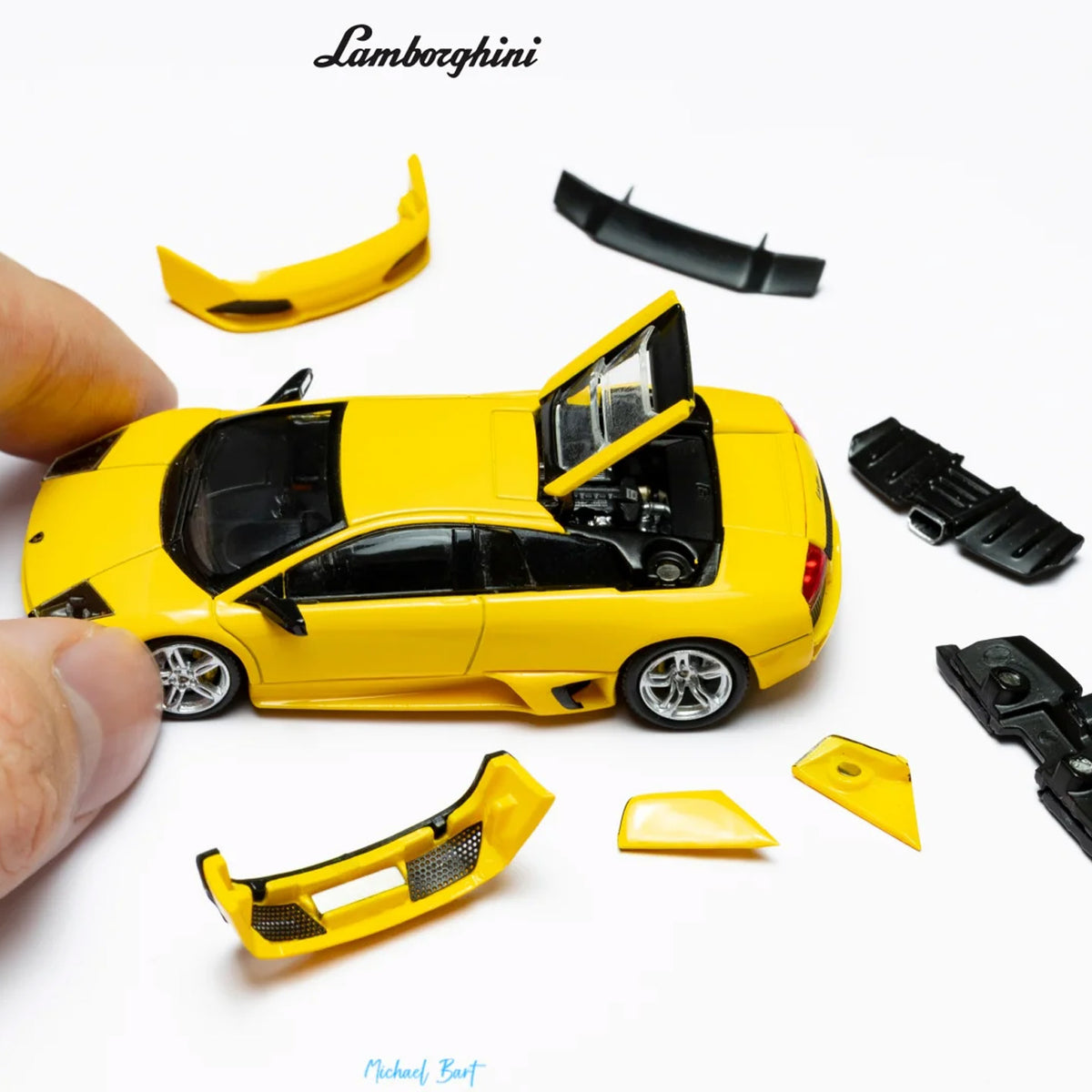 Phantom Knight PK Murciélago LP640 Bat Chengdu Auto Show 1:64 Alloy Open Cover Car Model Gifts