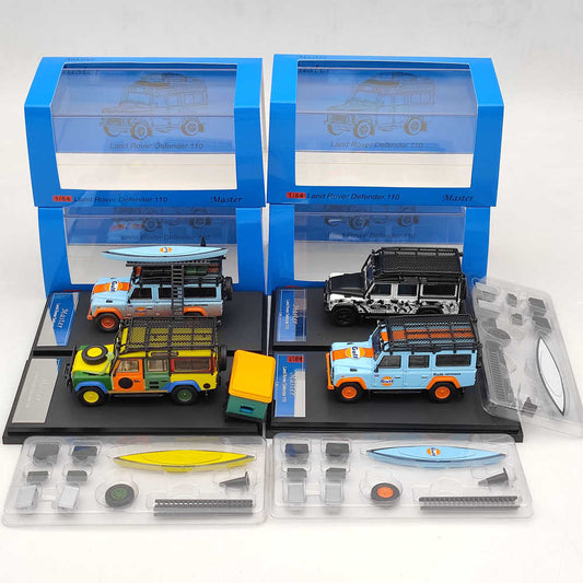New Master 1:64 Land Rover Defender Gulf Camping Camouflage Diecast Toys Car Models Miniature Vehicle Hobby Collection Gifts