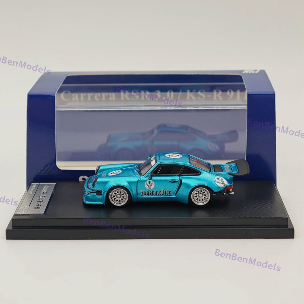 1/64 SW Carrera RSR 3.0/KS-R 911 Blue Diecast Metal Car Limited Collection