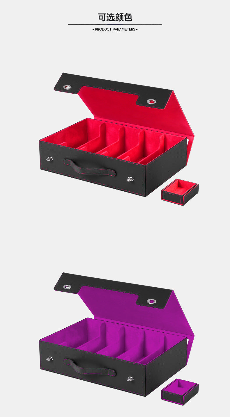 3900+ Cards PU Leather POKEMON TCG CCG Deck Box with Handle & Magnetic Closure