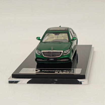 GLORY MODEL 1/64 Mercedes-Benz S320L W222 Sedan Sports Green Diecast Metal Car