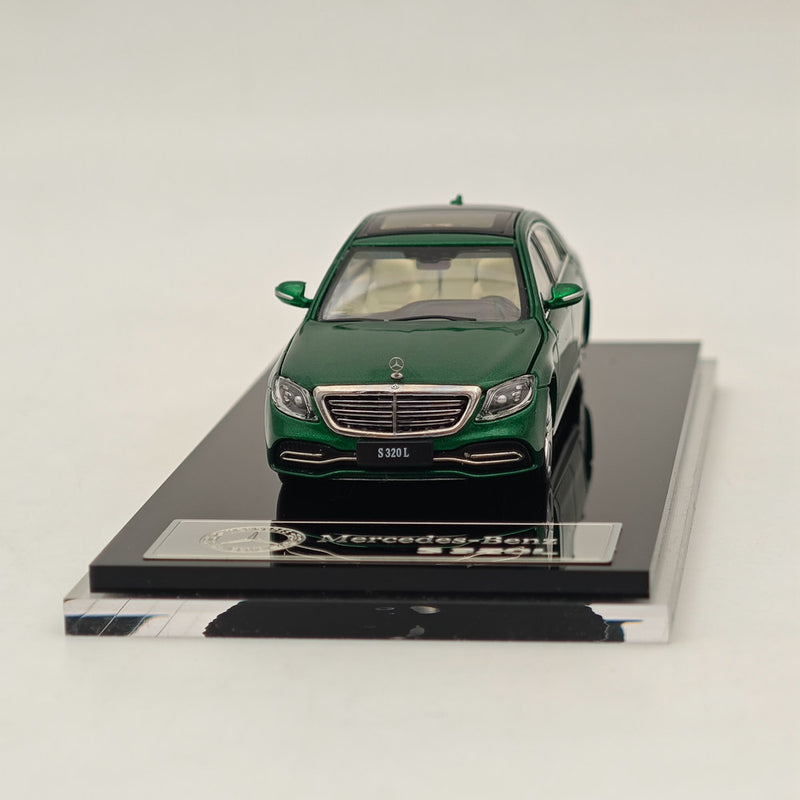 GLORY MODEL 1/64 Mercedes-Benz S320L W222 Sedan Sports Green Diecast Metal Car