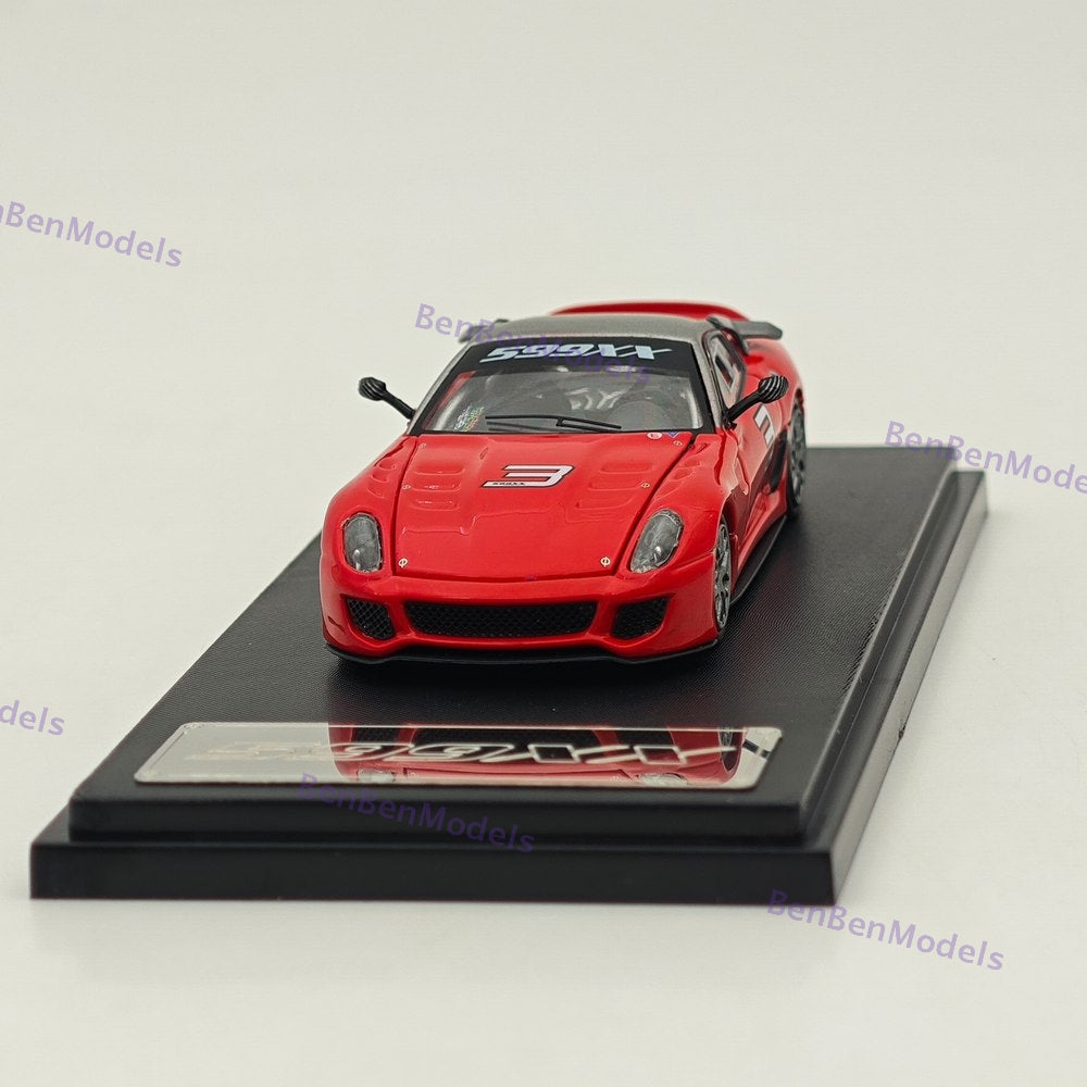 Rhino Model 1:64 Ferrari 599XX #3 Red Racing Sports Model Diecast