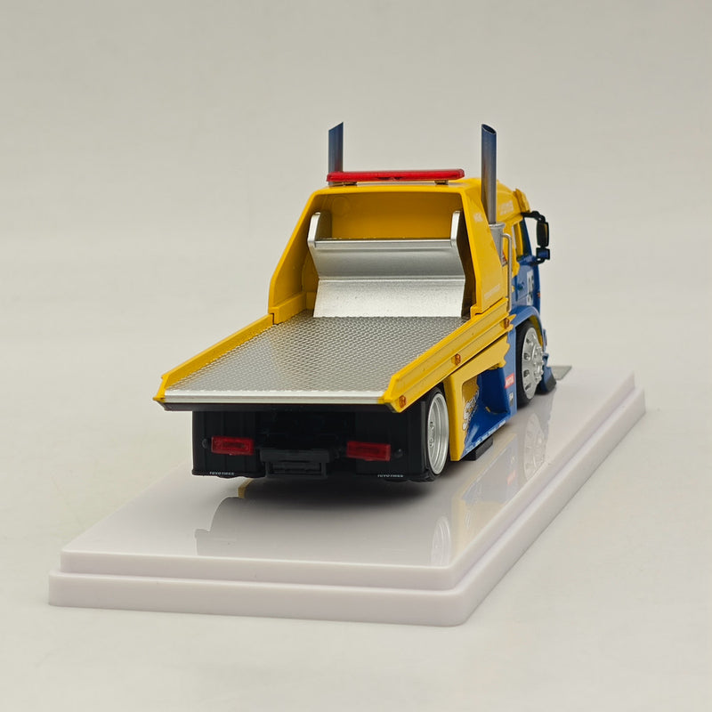 1:64 SH KamaZ Spoon Sports Flatbed Tow Truck Yellow Diecast Model Car Limited