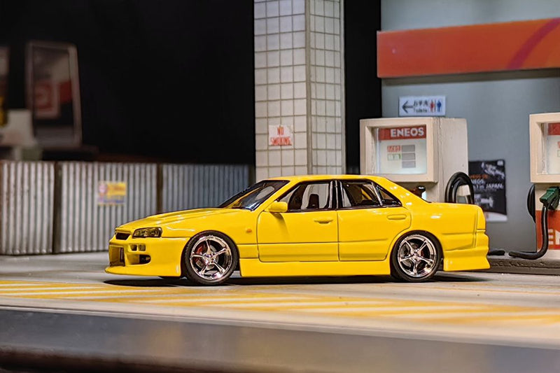 Pre-sale Mortal & OM 1:64 Nissan ER34 uras SKYLINE Miniature Diecast Toys Car Models Hobby Collection Gifts Limited 699