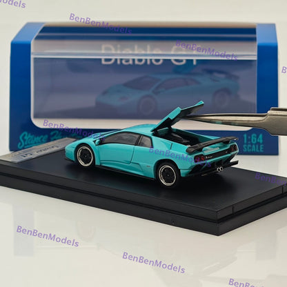 1:64 SH Blue Diablo GT 1998 Racing Sports Model Diecast Models Car Limited