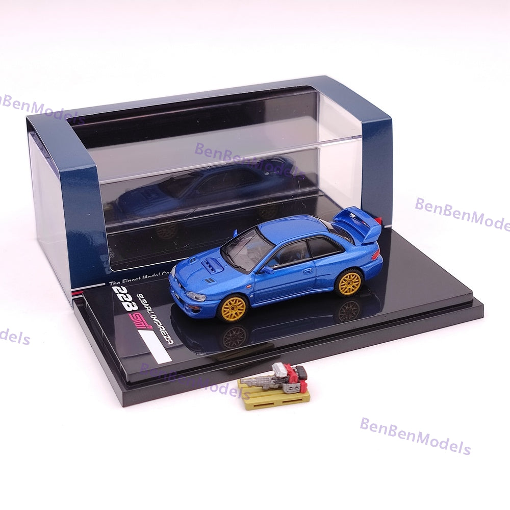 1/64 Hobby Japan Subaru Impreza 22B STi Version GC8 With Engine HJ641041BL Blue