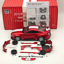 Répliques de modèles à l'échelle 1/18 DM Ford Mustang GT 2019 Widebodykit Pack Red RHD Diecast Car Miniature Hobby