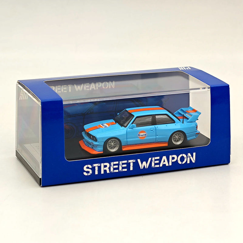 1/64 Street Weapon SW BMW LTO E30 M3 Gulf Blue Diecast Model Car Collection