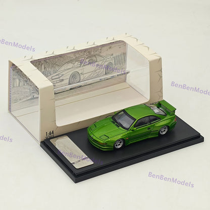1/64 Rhino Model 850CSi E31 Green Coupe WideBody Sport Model Diecast Metal Car