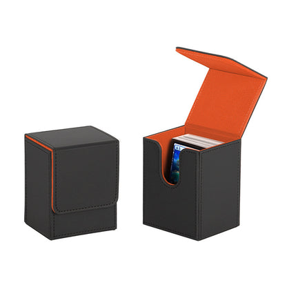 PU Leather Card Deck Box 100+ Cards TCG Storage Case for Trading Card Games