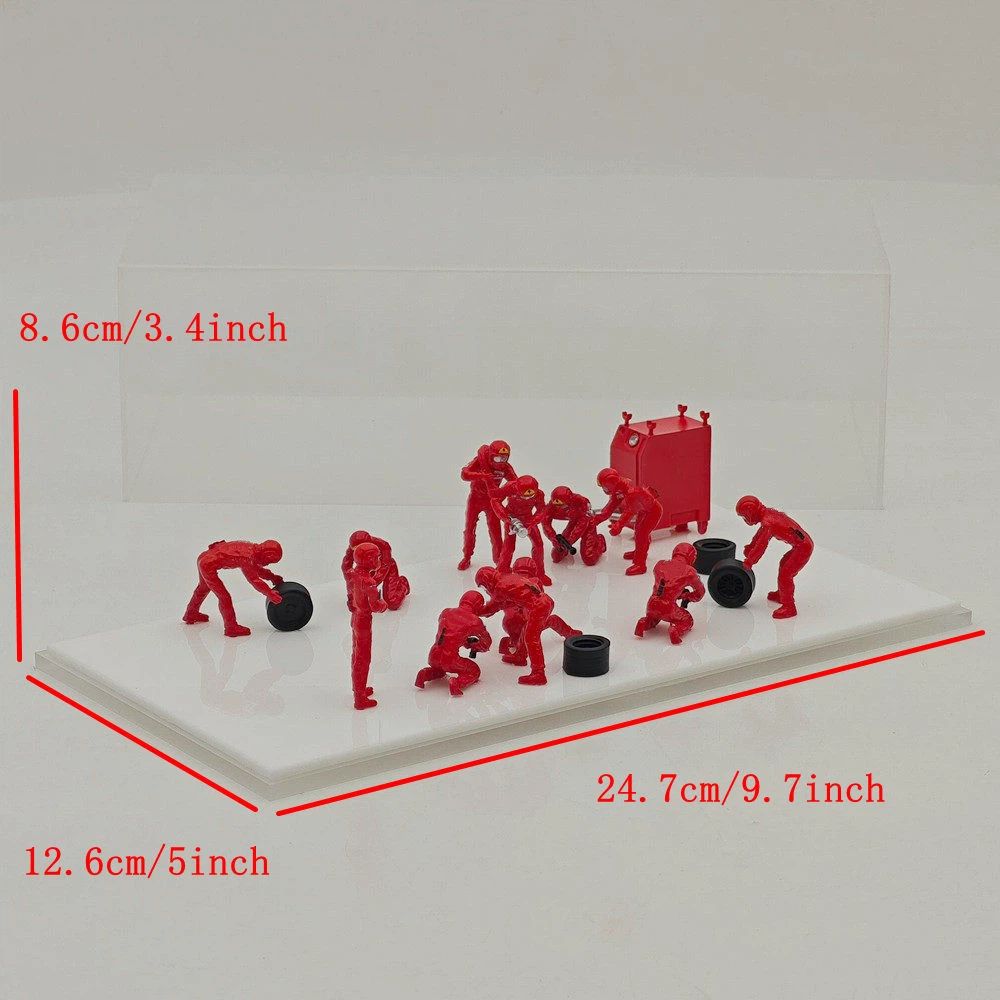 1/43 Scale F1 Pit Crew Resin Figures 12pcs Set for Racing Car Model Diorama