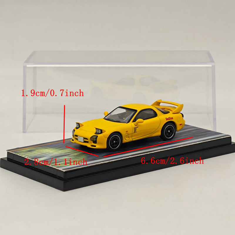 Hobby Japan 1/64 Mazda RX-7 (FD3S) RedSuns Initial D Open Headlights HJ643007BDY Diecast Model Collection