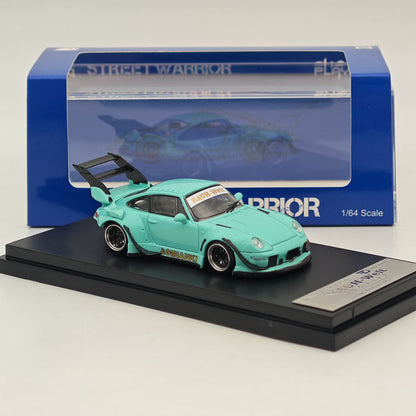 1:64 SW Green Luminous RWB 993 Tomianki Racing Sports Classic Model Diecast